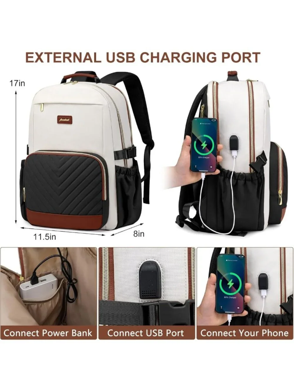 Stylish Laptop Backpack for Women - 15.6